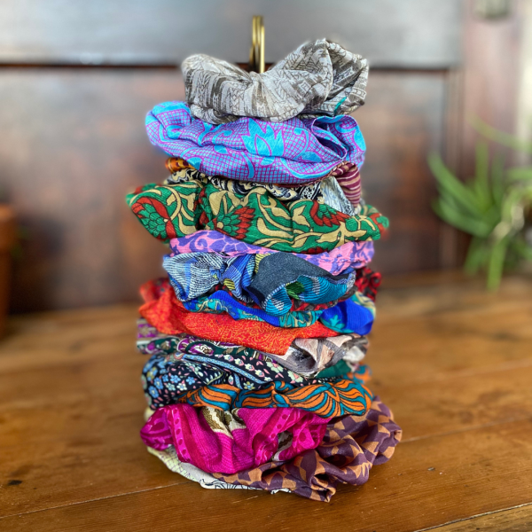 Vintage Silk Scrunchie | Made From Upcycled Silk Scraps